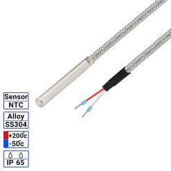 سنسور NTC 10K سیمی غلاف دار بدون رزوه با کابل شیلد دار ، خرید سنسور NTC 10K سیمی غلاف دار بدون رزوه با کابل شیلد دار ، قیمت سنسور NTC 10K سیمی غلاف دار بدون رزوه با کابل شیلد دار