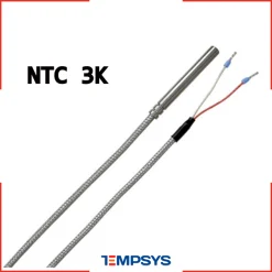 سنسور NTC 3K سیمی غلاف دار 6 میل بدون رزوه با کابل شیلد دار (رنج دما 50- تا 200+)